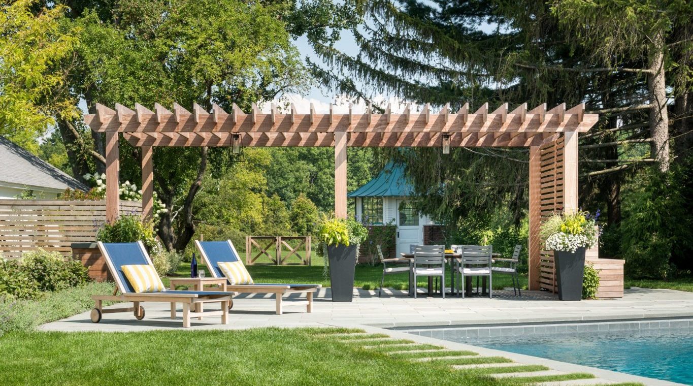 pool with pergola